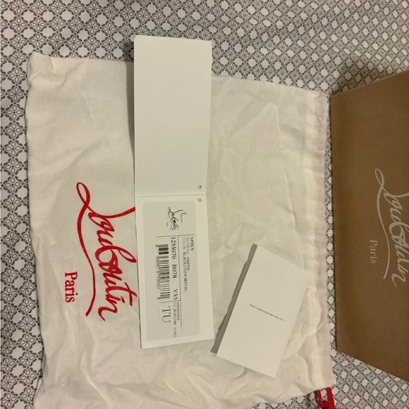 Christian Louboutin Black Studded Chain Clutch - Picture 9 of 10